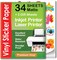 Premium Printable Vinyl Sticker Paper for Inkjet & Laser Printer